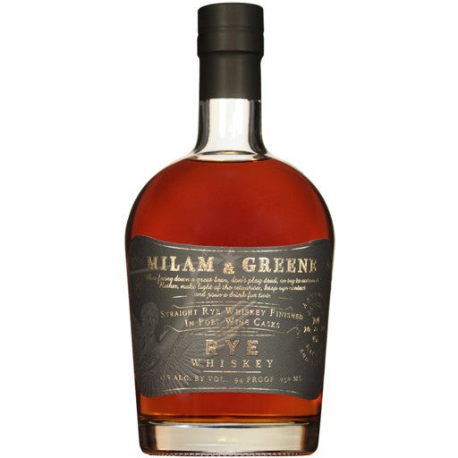 Milam & Greene Straight Rye Whiskey Finished in Port Wine Casks